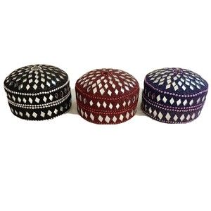 Amazing India A Set Of 3pcs Mirror Work Beaded Multi Jewellery Boxes 1.5 Inches